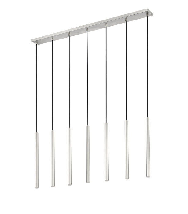Z-Lite 919MP24-7L-BN-LED LED Linear Chandelier, Brushed Nickel