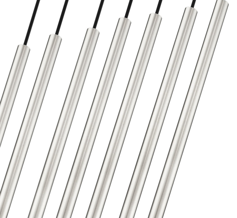 Z-Lite 919MP24-7L-BN-LED LED Linear Chandelier, Brushed Nickel