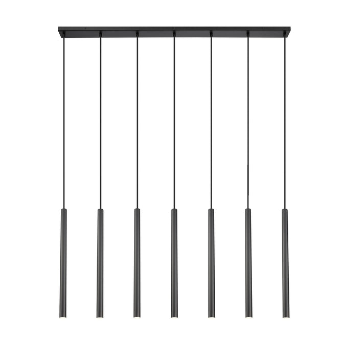 Z-Lite 919MP24-7L-MB-LED LED Linear Chandelier, Matte Black
