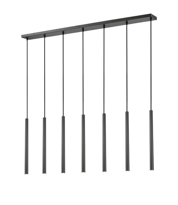Z-Lite 919MP24-7L-MB-LED LED Linear Chandelier, Matte Black