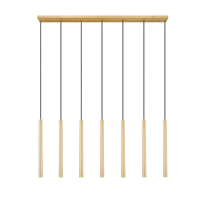 Z-Lite 919MP24-7L-MGLD-LED LED Linear Chandelier, Modern Gold
