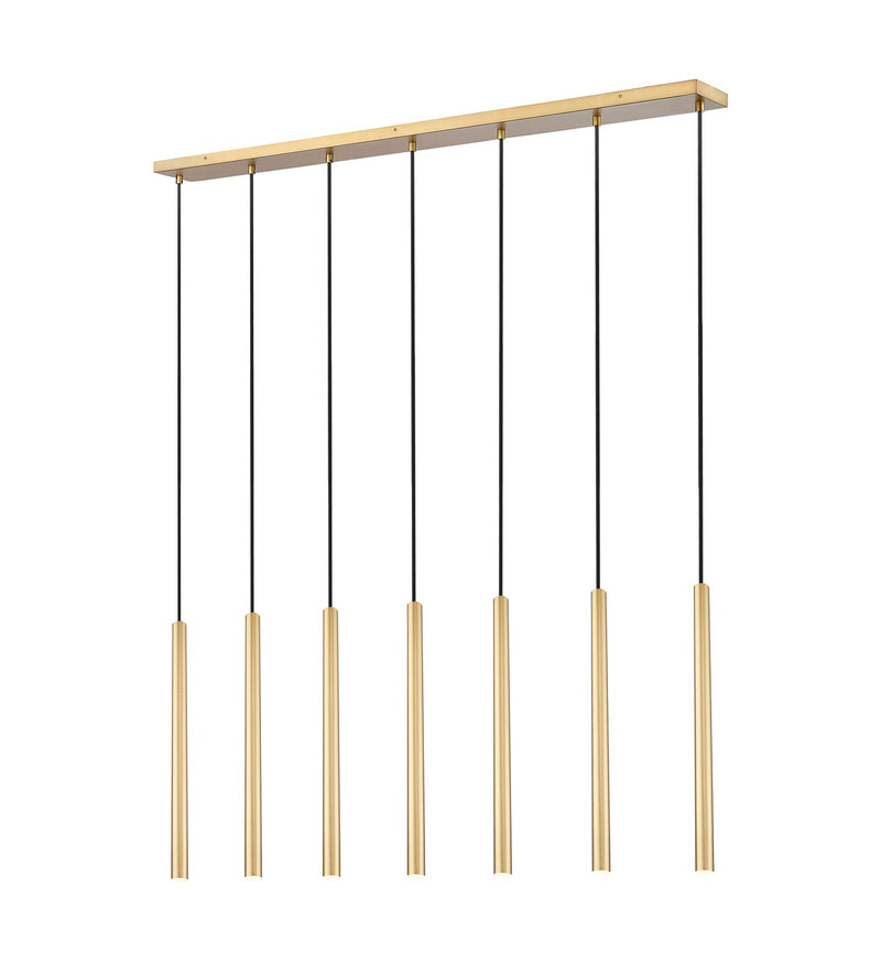 Z-Lite 919MP24-7L-MGLD-LED LED Linear Chandelier, Modern Gold