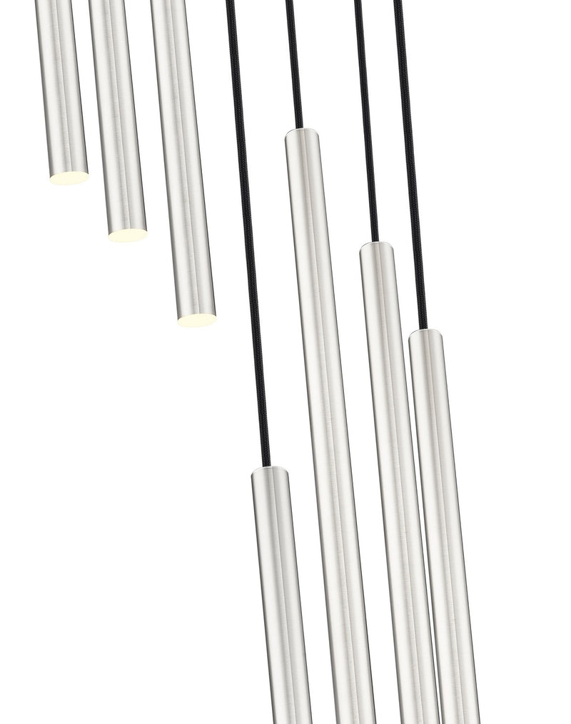 Z-Lite 919MP24-7R-BN-LED LED Chandelier, Brushed Nickel