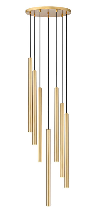 Z-Lite 919MP24-7R-MGLD-LED LED Chandelier, Modern Gold