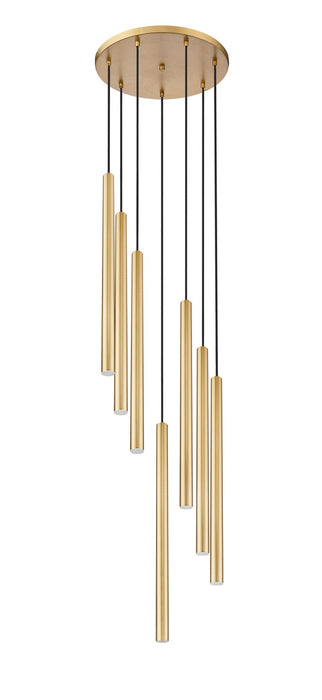 Z-Lite 919MP24-7R-MGLD-LED LED Chandelier, Modern Gold