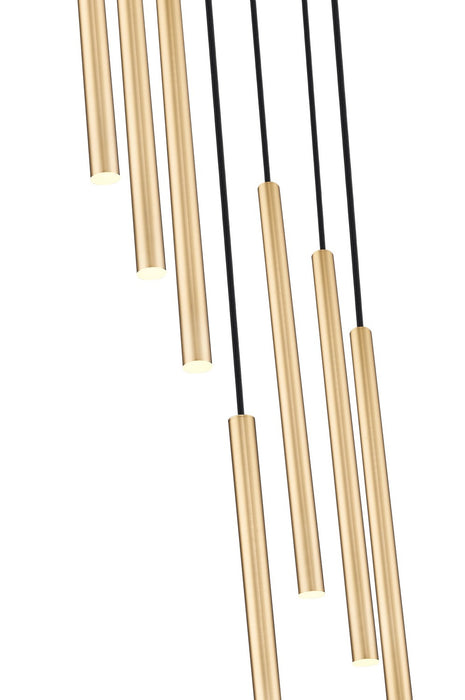 Z-Lite 919MP24-7R-MGLD-LED LED Chandelier, Modern Gold