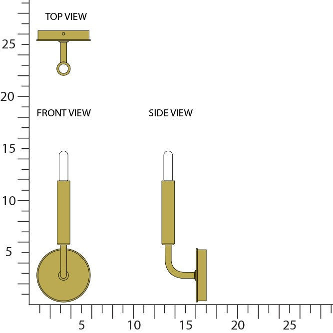 Robert Abbey 1407 One Light Wall Sconce, Mavisten Brass Duex