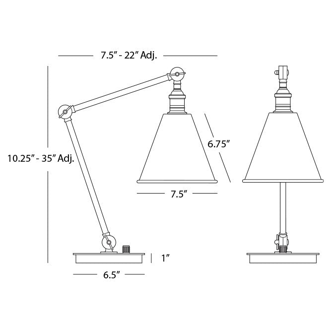 Robert Abbey 2419 One Light Table Lamp, Warm Brass