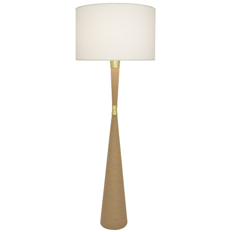 Robert Abbey 478 One Light Floor Lamp, Natural Rope w/Modern Brass