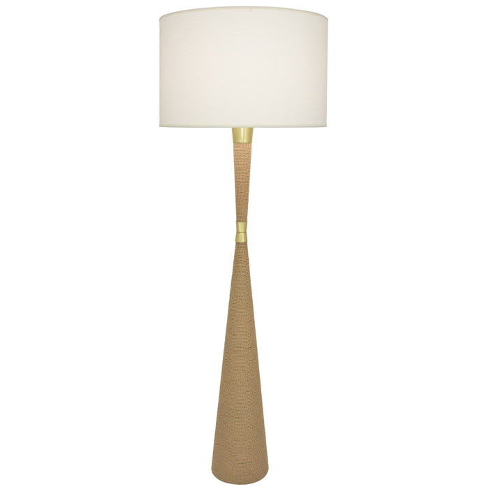 Robert Abbey 478 One Light Floor Lamp, Natural Rope w/Modern Brass