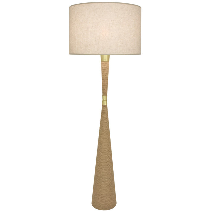 Robert Abbey 478X One Light Floor Lamp, Natural Rope w/Modern Brass
