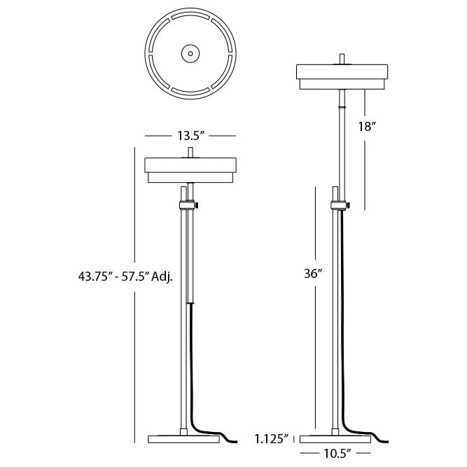 Robert Abbey S914 LED Floor Lamp, Polished Nickel