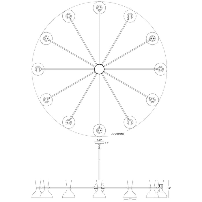 Robert Abbey SM13RW 12 Light Chandelier, Polished Nickel Chandelier w/Sugar Plum/Rose Water Painted