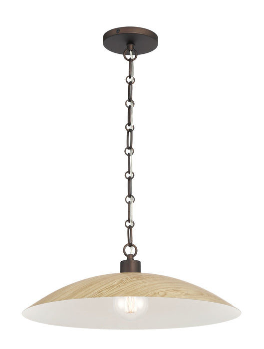 Minka-Lavery 132-860 One Light Pendant, Dark Bronze