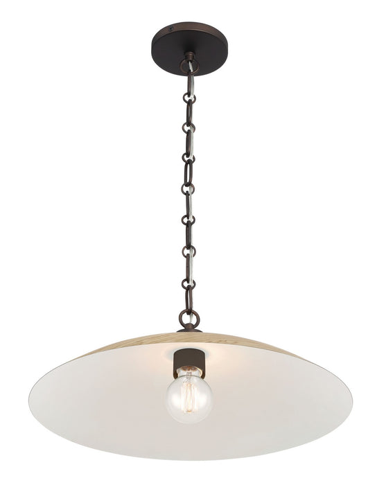 Minka-Lavery 132-860 One Light Pendant, Dark Bronze