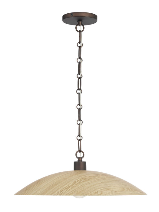 Minka-Lavery 132-860 One Light Pendant, Dark Bronze