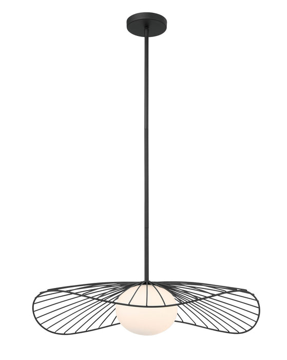 Minka-Lavery 140-899 One Light Pendant, Dark Matte Black