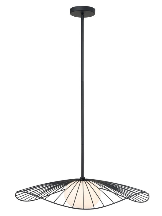 Minka-Lavery 140-899 One Light Pendant, Dark Matte Black