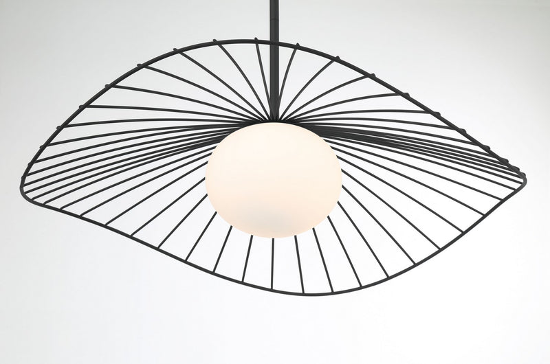 Minka-Lavery 140-899 One Light Pendant, Dark Matte Black