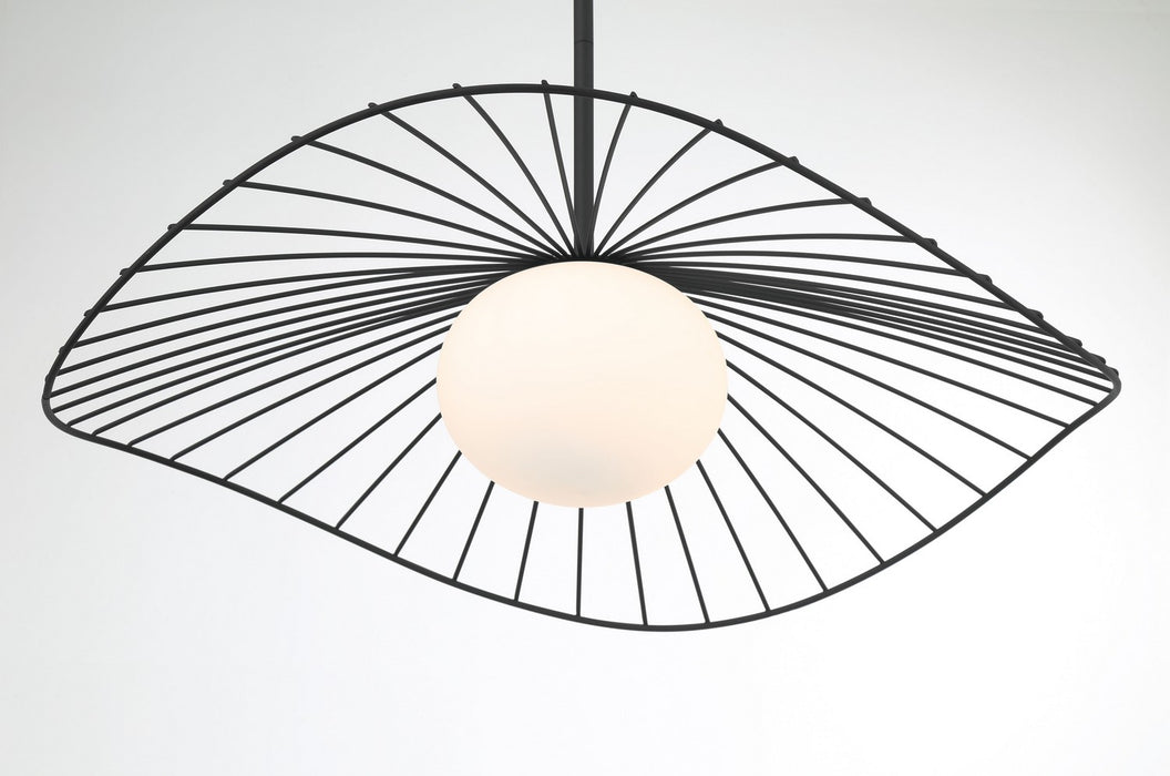 Minka-Lavery 140-899 One Light Pendant, Dark Matte Black