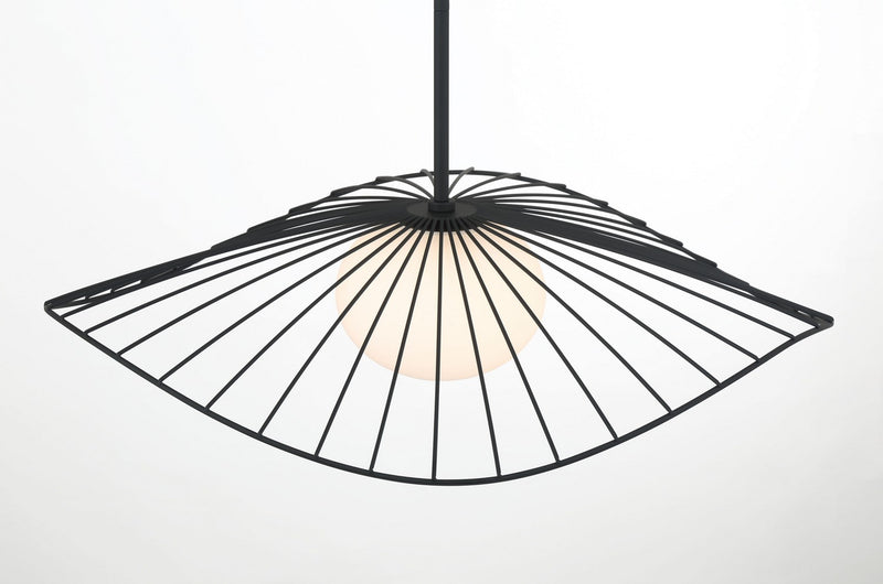 Minka-Lavery 140-899 One Light Pendant, Dark Matte Black