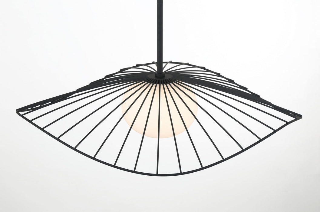 Minka-Lavery 140-899 One Light Pendant, Dark Matte Black