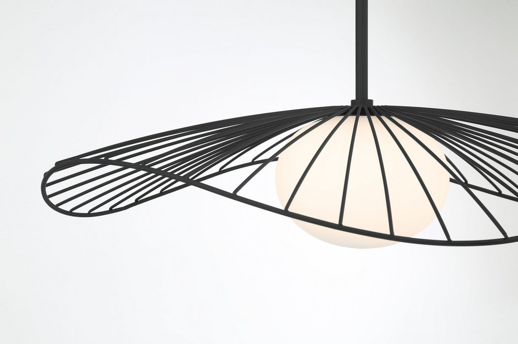 Minka-Lavery 140-899 One Light Pendant, Dark Matte Black