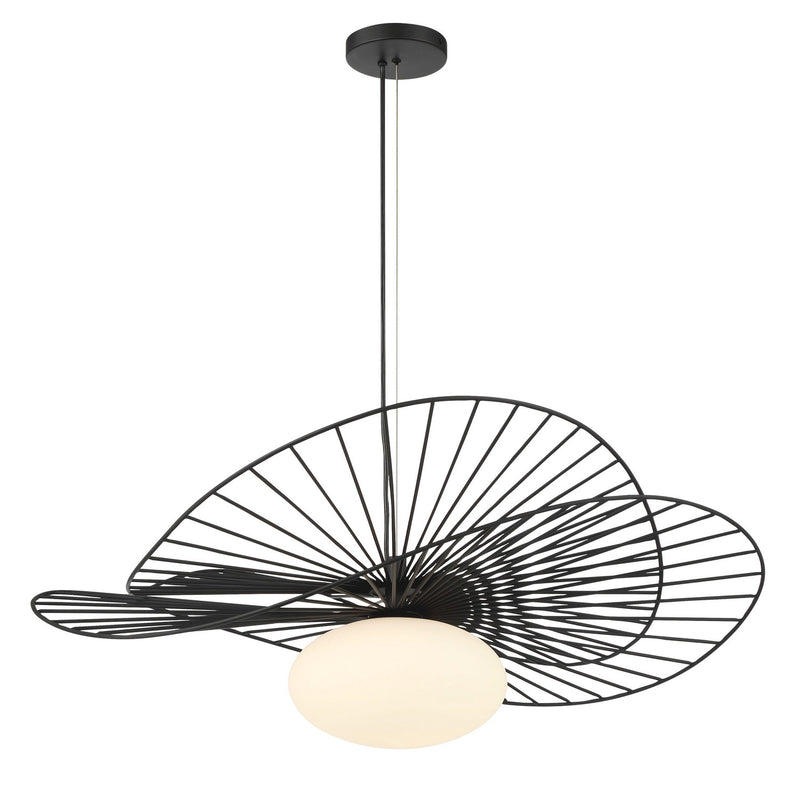 Minka-Lavery 141-899 One Light Pendant, Dark Matte Black
