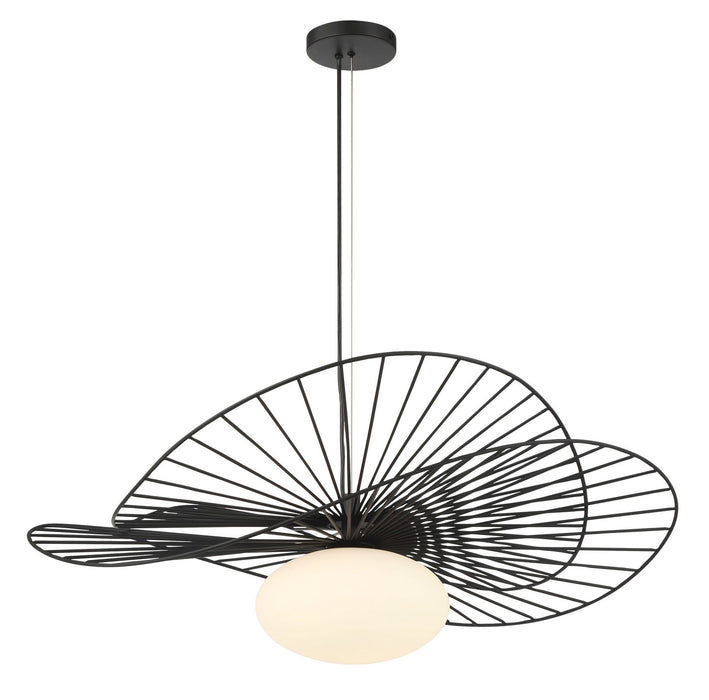 Minka-Lavery 141-899 One Light Pendant, Dark Matte Black