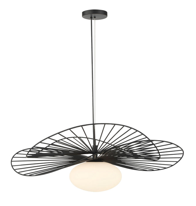 Minka-Lavery 141-899 One Light Pendant, Dark Matte Black
