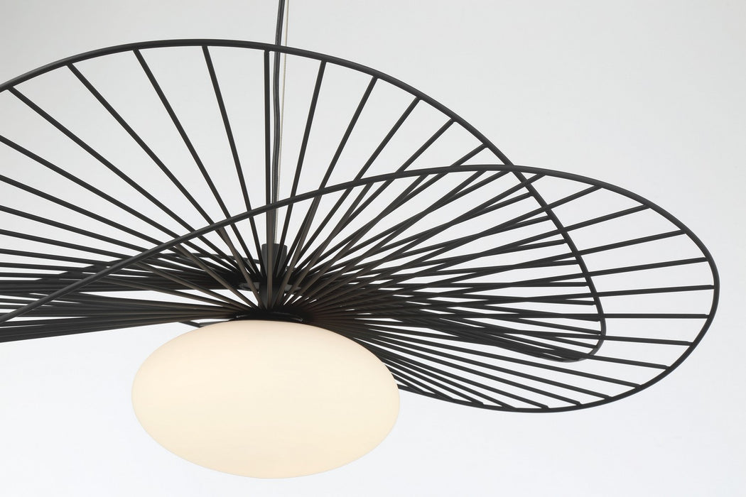 Minka-Lavery 141-899 One Light Pendant, Dark Matte Black