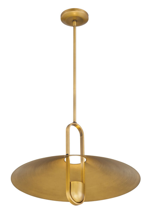 Minka-Lavery 152-876 One Light Pendant, Legacy Brass & Dark Matte Blac