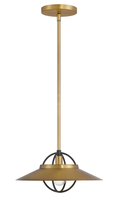 Minka-Lavery 154-876 One Light Pendant, Legacy Brass & Dark Matte Blac