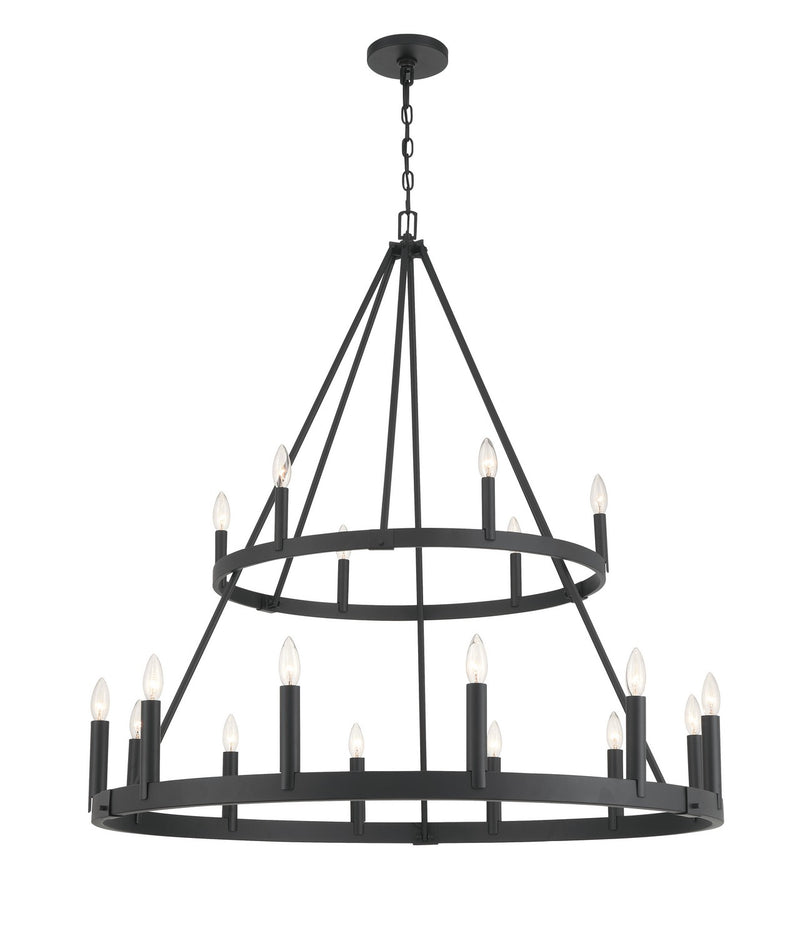 Minka-Lavery 1717-66A 18 Light Chandelier, Coal