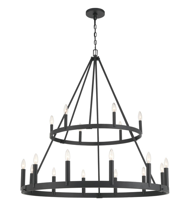 Minka-Lavery 1717-66A 18 Light Chandelier, Coal