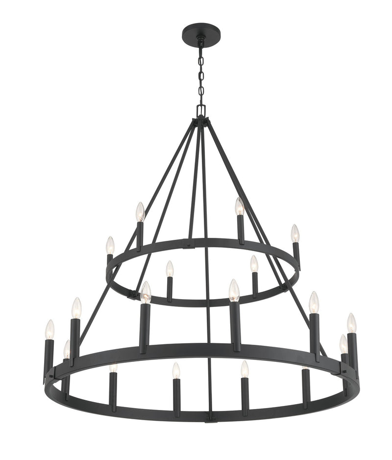 Minka-Lavery 1717-66A 18 Light Chandelier, Coal