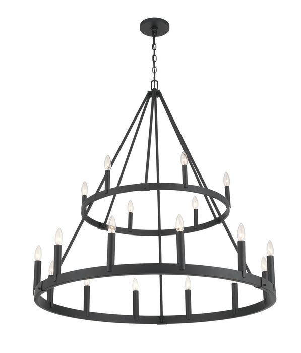 Minka-Lavery 1717-66A 18 Light Chandelier, Coal