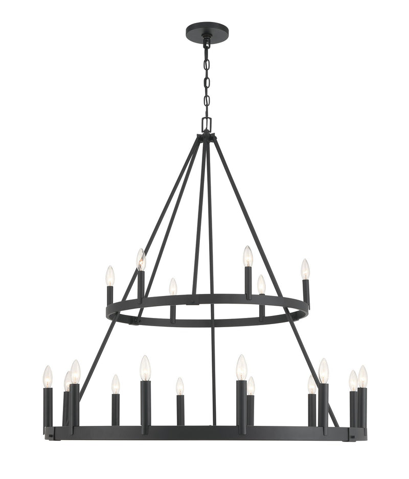 Minka-Lavery 1717-66A 18 Light Chandelier, Coal