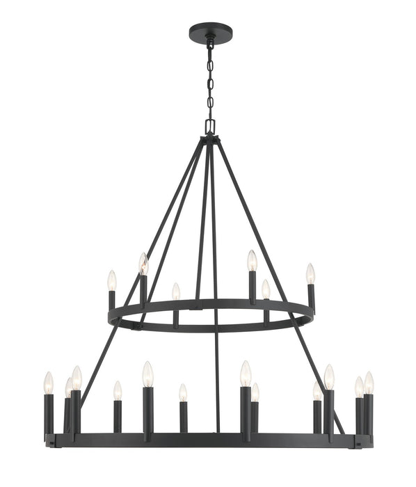 Minka-Lavery 1717-66A 18 Light Chandelier, Coal