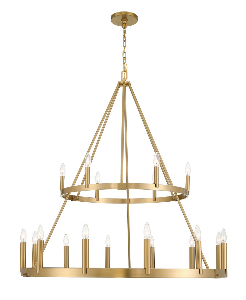 Minka-Lavery 1717-894 18 Light Chandelier, Signature Brass