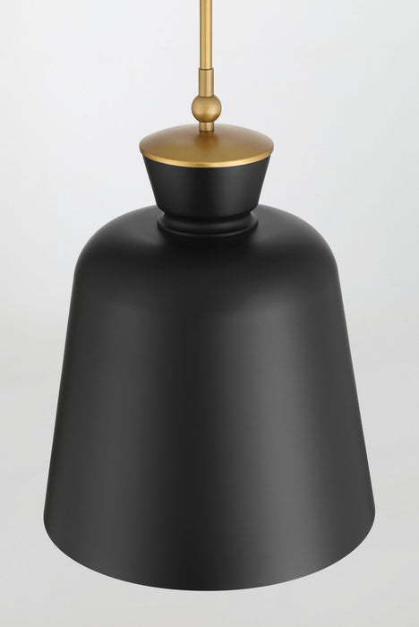 Minka-Lavery 191-876 One Light Pendant, Legacy Brass & Dark Matte Blac