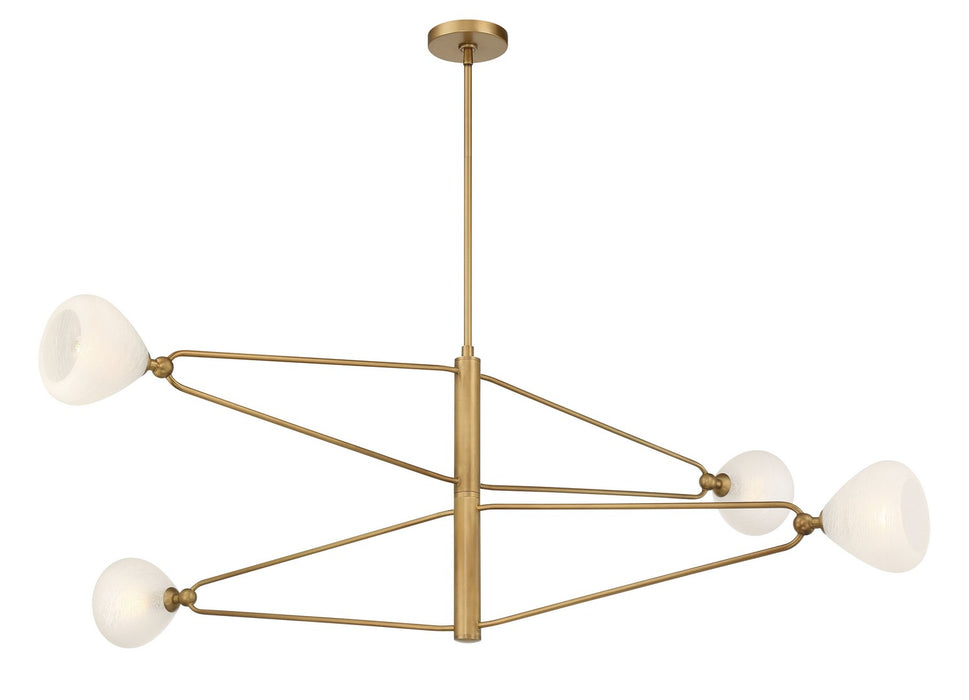 Minka-Lavery 195-732 Four Light Chandelier, Legacy Brass