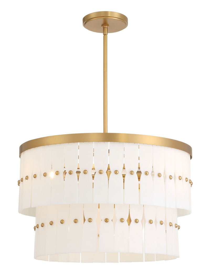 Minka-Lavery 2086-732 Six Light Pendant, Legacy Brass