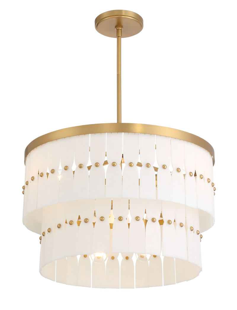 Minka-Lavery 2086-732 Six Light Pendant, Legacy Brass