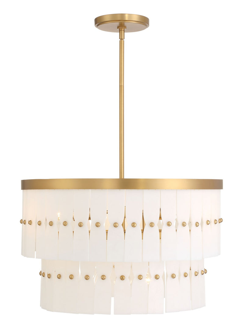 Minka-Lavery 2086-732 Six Light Pendant, Legacy Brass