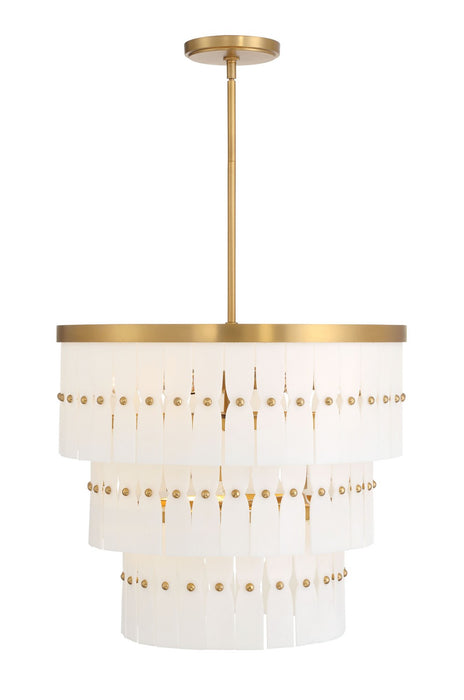 Minka-Lavery 2089-732 Nine Light Pendant, Legacy Brass
