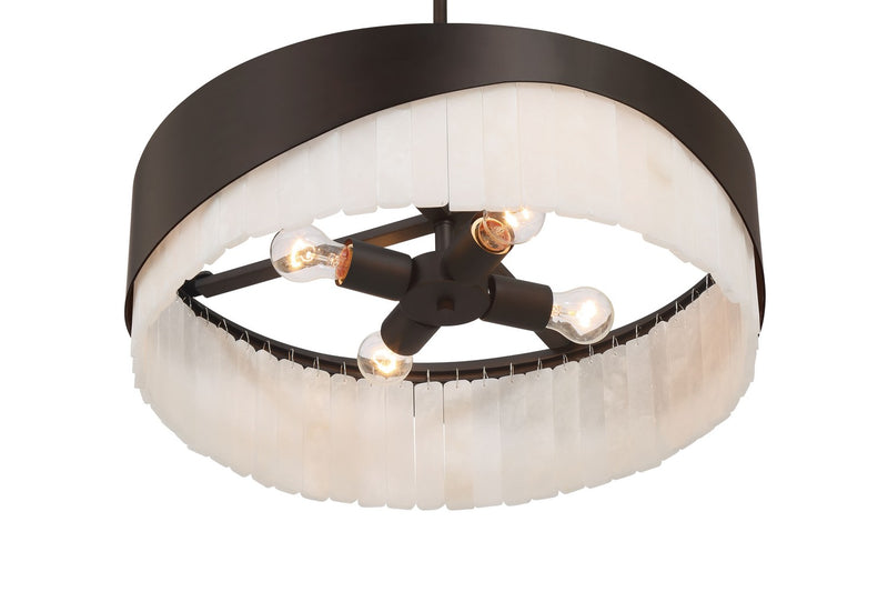 Minka-Lavery 2094-860 Four Light Pendant, Dark Bronze