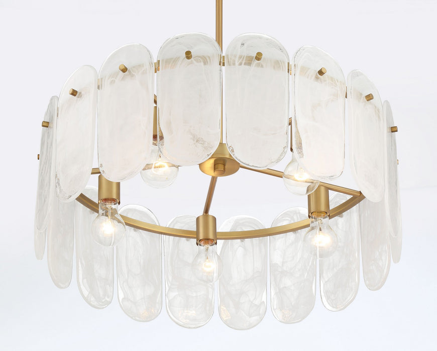 Minka-Lavery 2595-732 Five Light Pendant, Legacy Brass