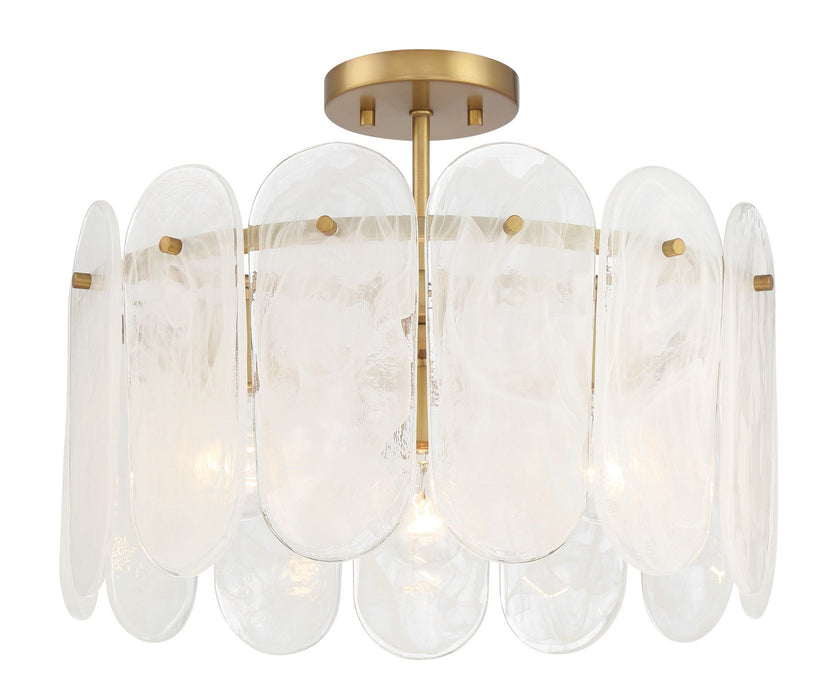 Minka-Lavery 2596-732 Three Light Semi Flush Mount, Legacy Brass