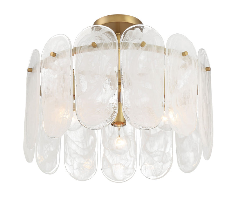 Minka-Lavery 2596-732 Three Light Semi Flush Mount, Legacy Brass